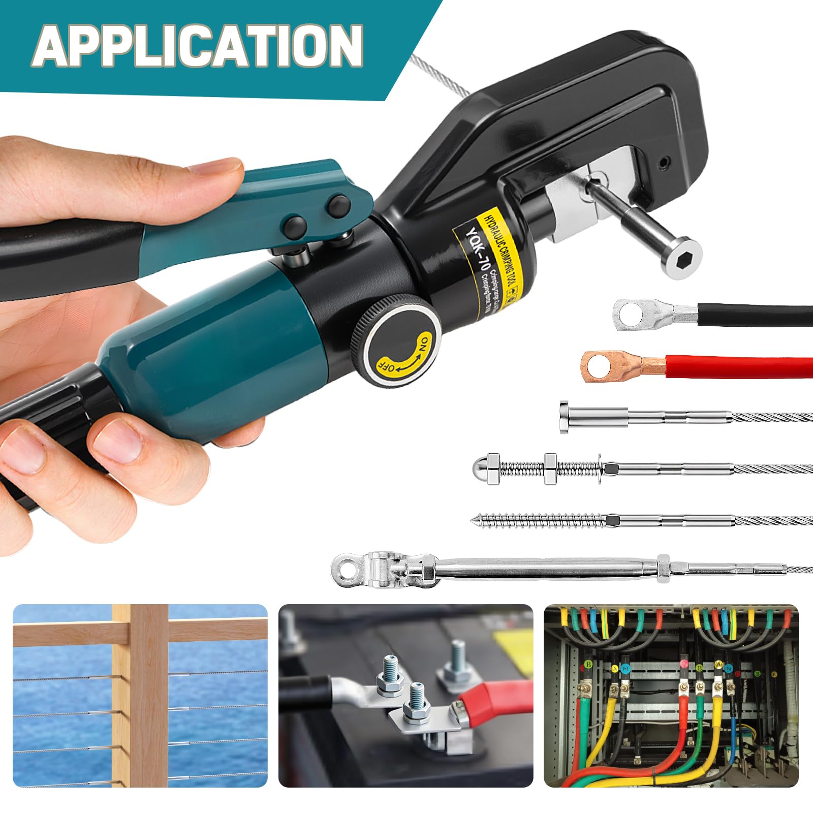 CELYND 180 degree rotating head facilitates access in confined installation areas.