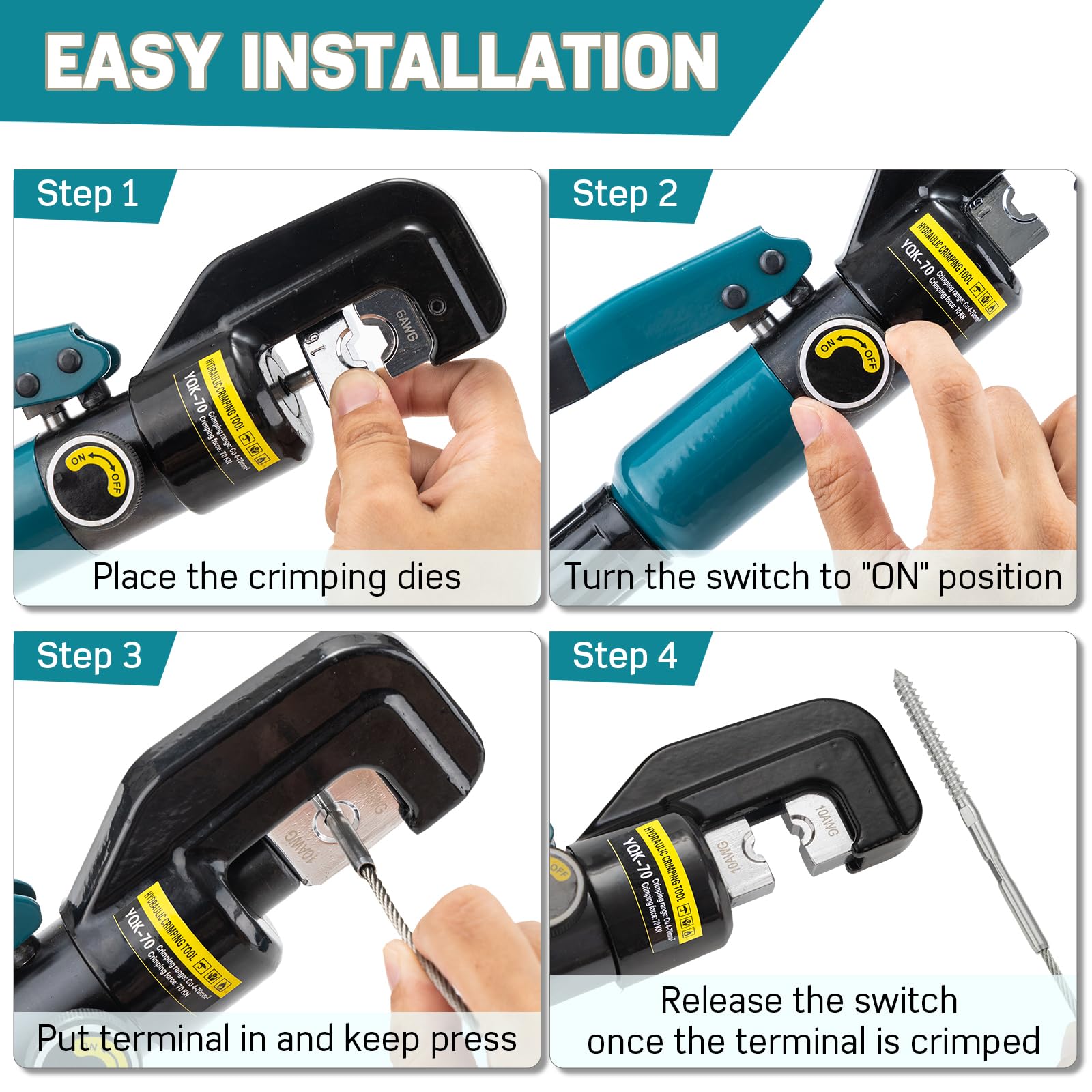 CELYND supports deck railing and electrical terminations with dependable crimps.