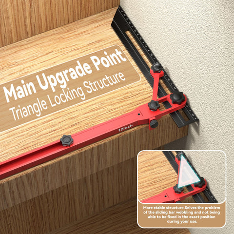 CenfeiTooL stair tread jig showing pivot lock for secure angle transfer.