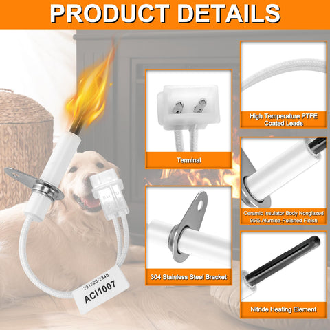 Cenipar 201657-03S assembly closeup highlights nitride heat element and durable bracket