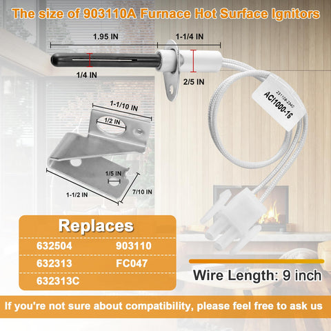 Cenipar 903110A ignitor with plug connector ready for easy replacement.