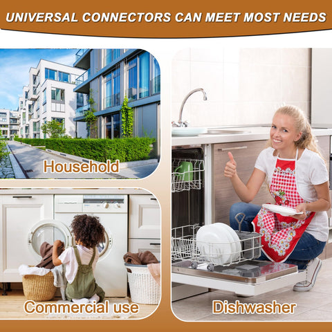 Cenipar hoses compatible with most washing machines.