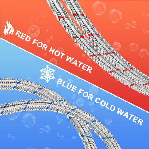 Cenipar color-coded hoses simplify hot and cold connections for washers.
