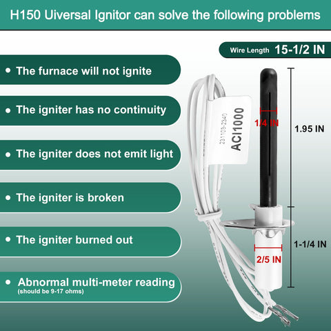Cenipar H150 installed in a furnace to demonstrate plug-and-play replacement