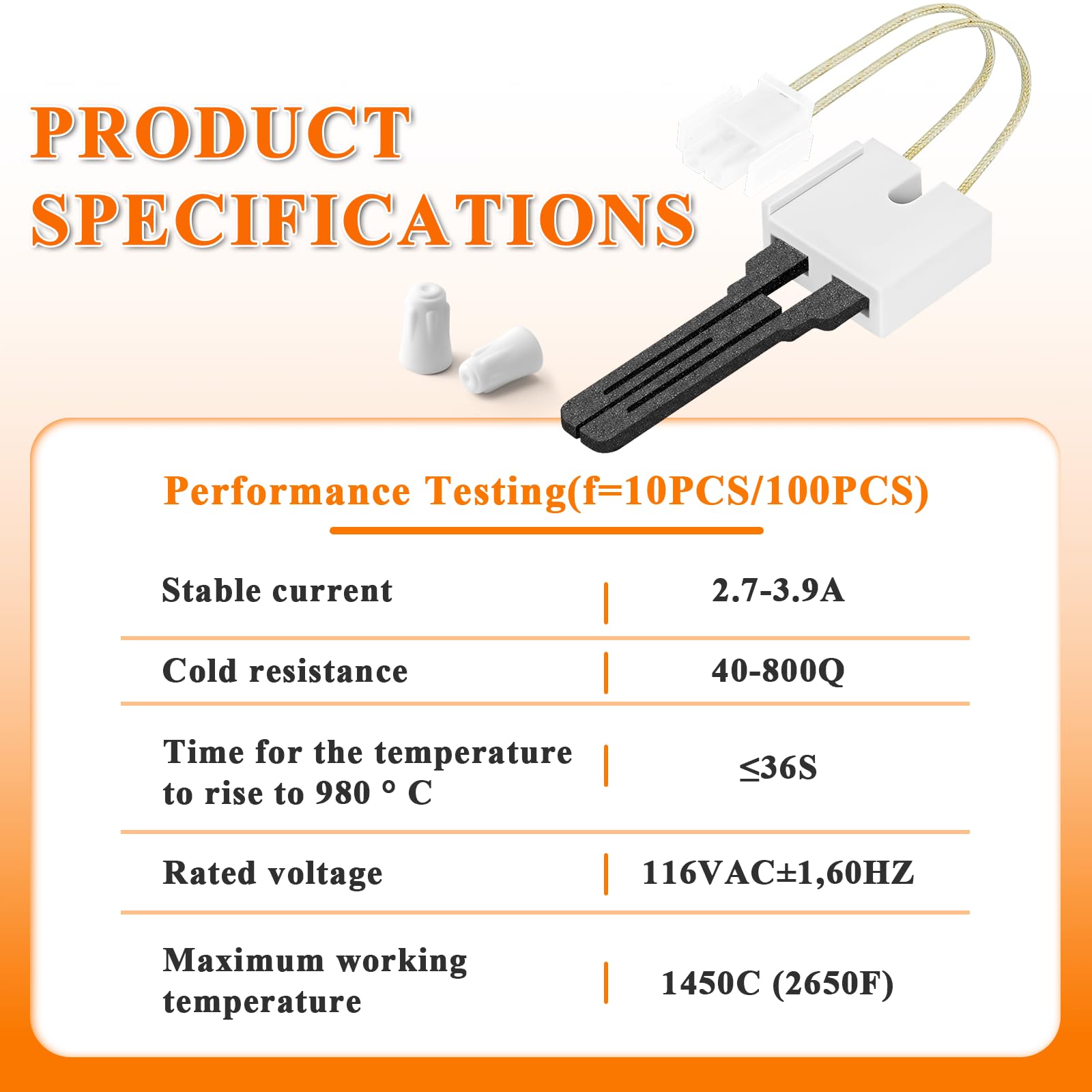 Norton 271N igniter by Cenipar ready for replacement in heating systems