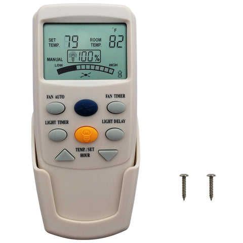 CENMING Hampton Bay FAN-9T remote front view with LCD display for precise control.