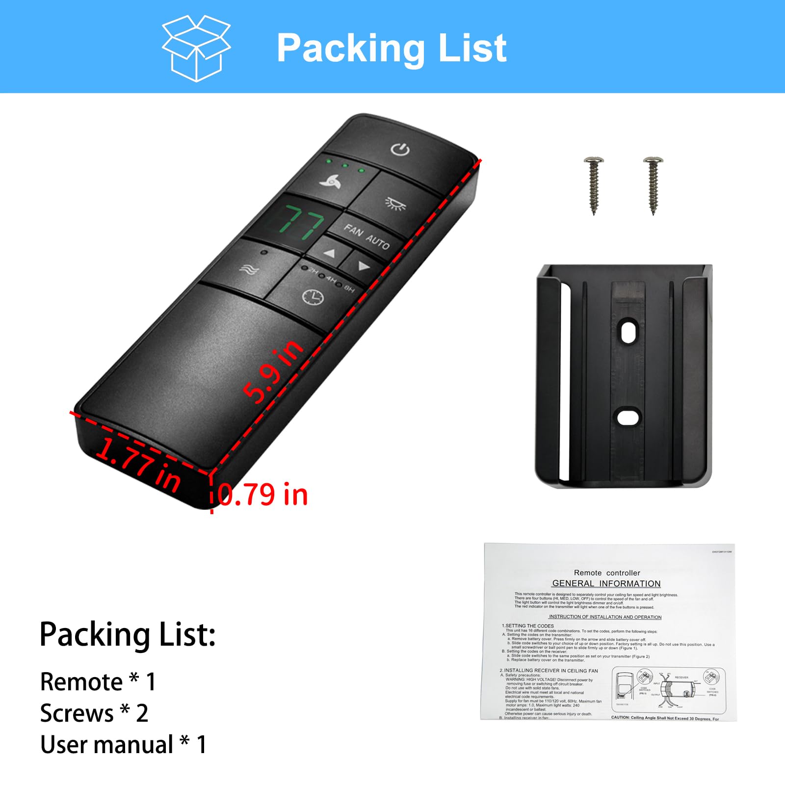 CENMING HD3 wall mount and packaging for easy setup.