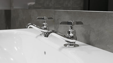 Central Brass 0239-P four-arm handle provides precise, smooth control.