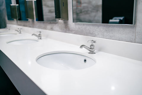 Central Brass 0239-P single-hole installation for a clean vanity look.