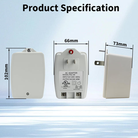 Converts 120V to stable 24VAC power supply for homes