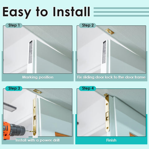 Practical double-door setup using Ceoighe flush bolts at top and bottom