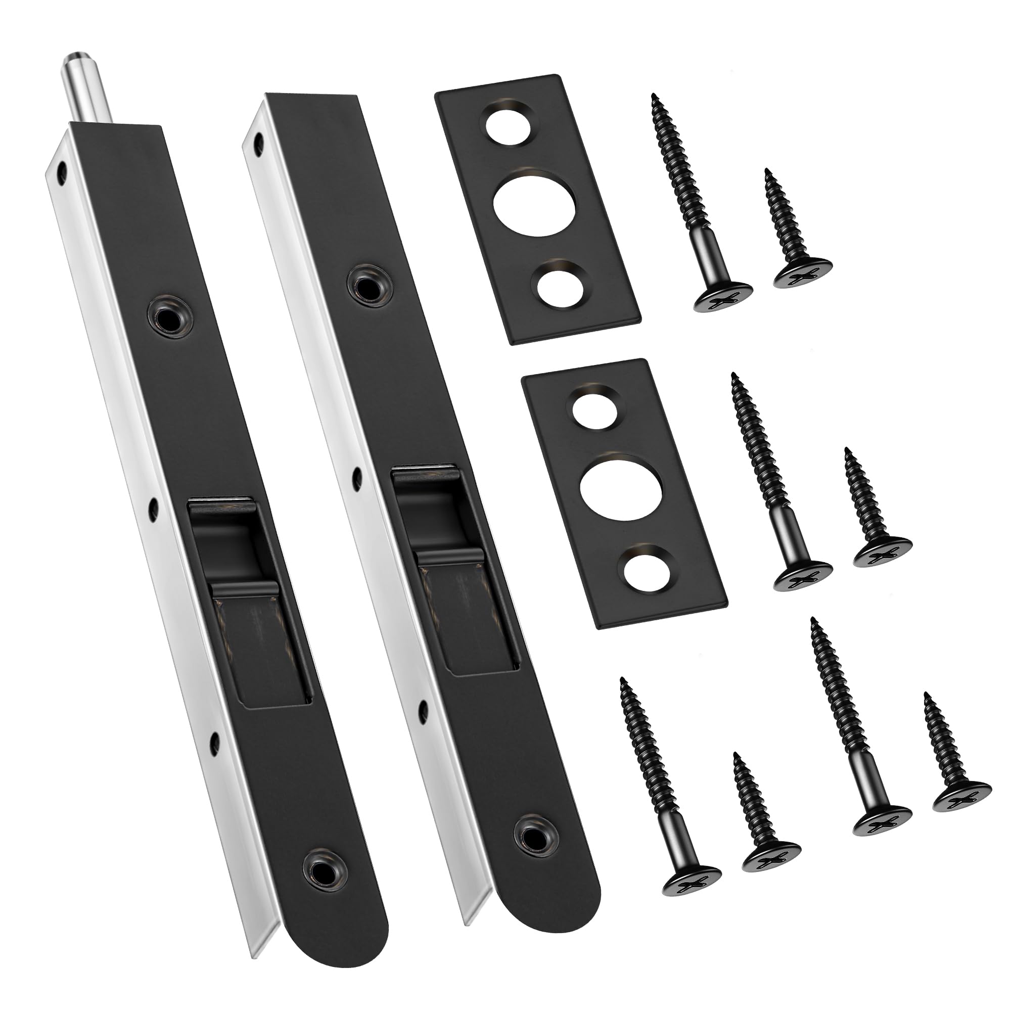 Ceoighe 7-inch flush bolt on double door with durable oil-rubbed bronze finish for added durability