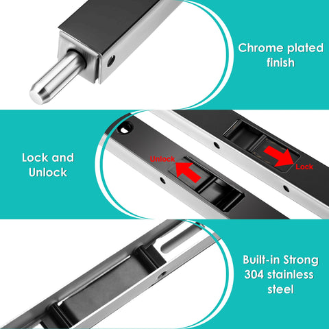 Ceoighe flush bolt interior screws reinforce stability for smooth action