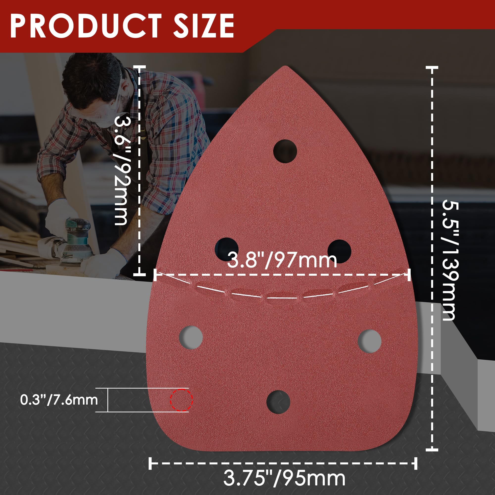 Ceoighe 150 grit pad for smooth finishing on plastics or wood