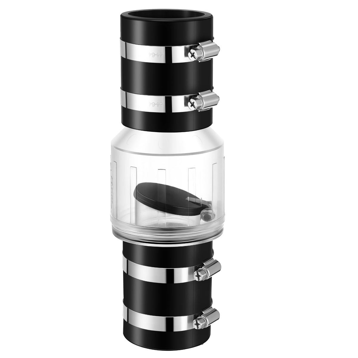 Ceoighe quiet sump pump check valve with transparent body shows flow status for blockages