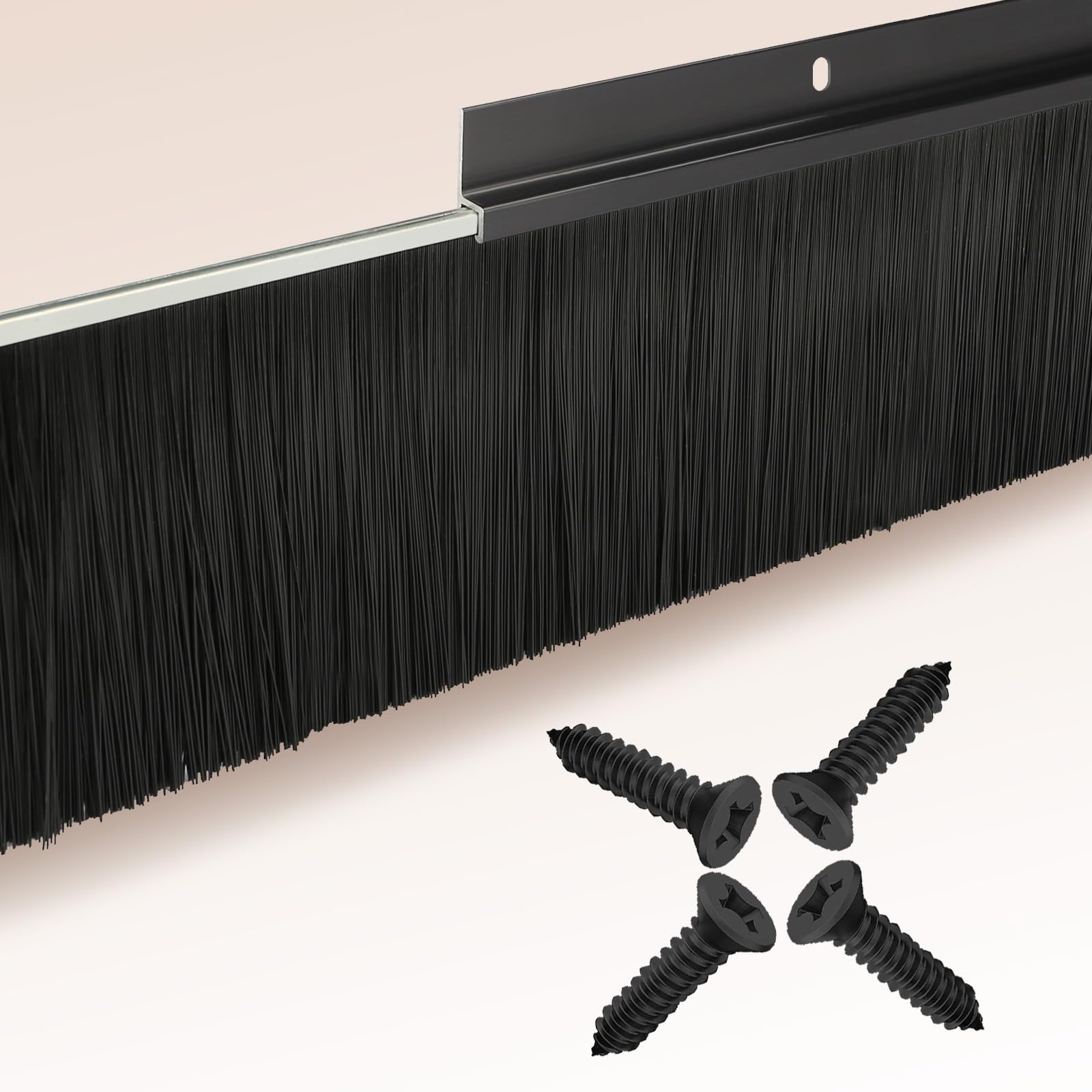 Cepia 4-pack garage door brush seal front view for exterior doors