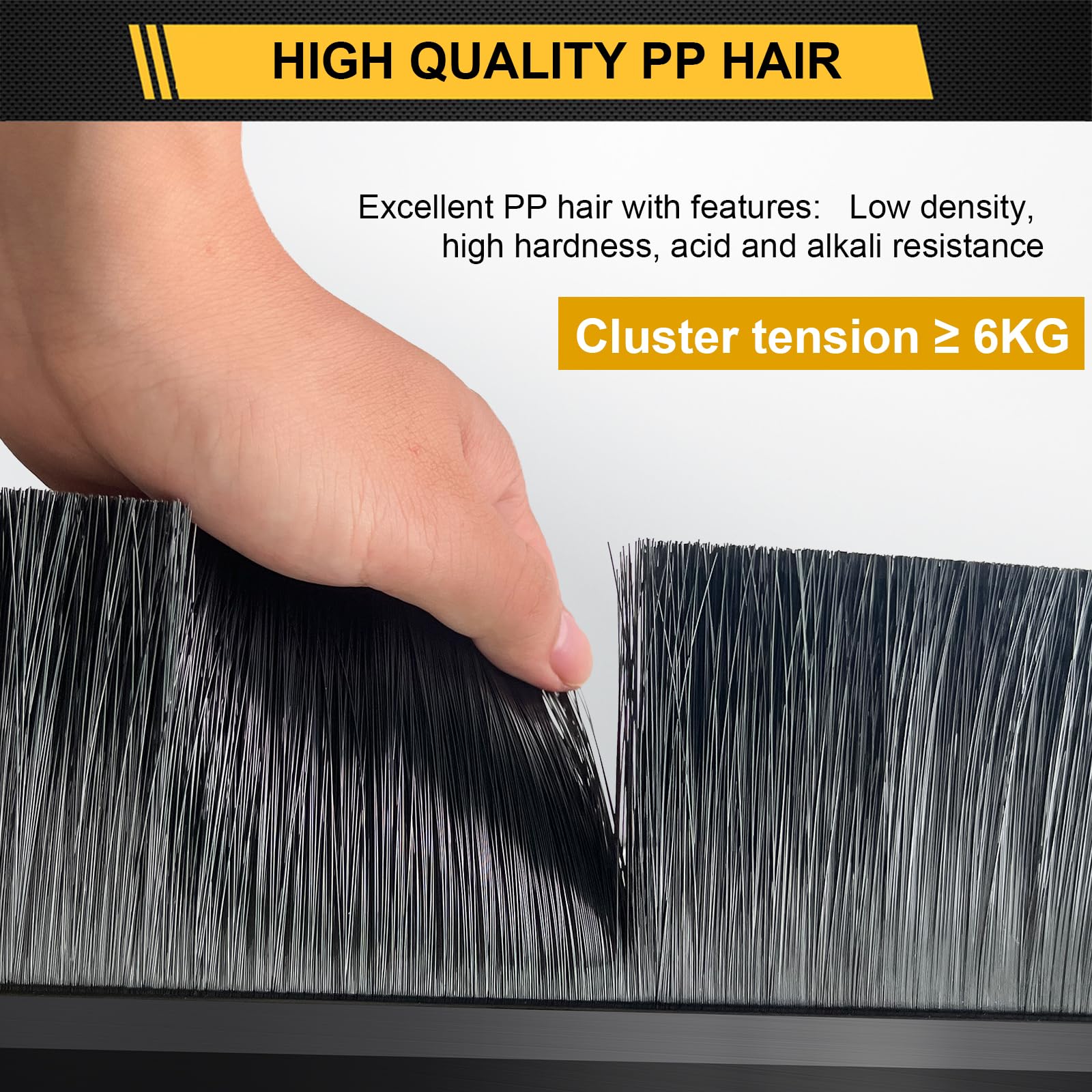 Cepia premium PP bristles close-up reveals dense sealing surface