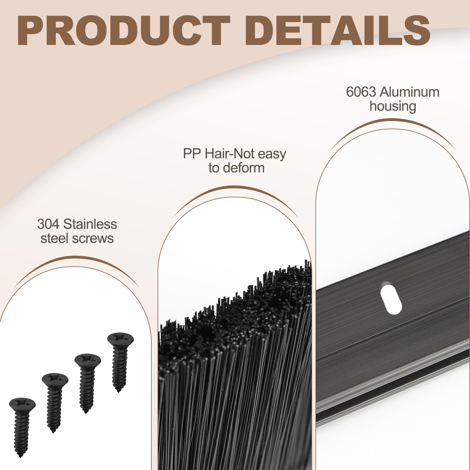 Cepia SUS304 screws close-up demonstrates corrosion-resistant hardware