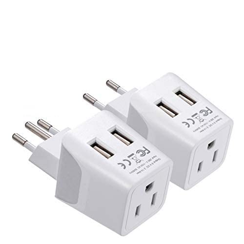 Ceptics Brazil travel plug set front view showing compact design for travel.
