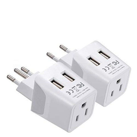 Ceptics Brazil travel plug set front view showing compact design for travel.
