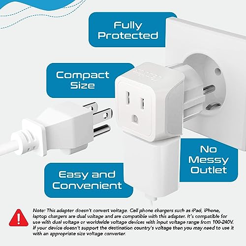 Ceptics CT-EU-4SET compact size adapter demonstrated for easy packing