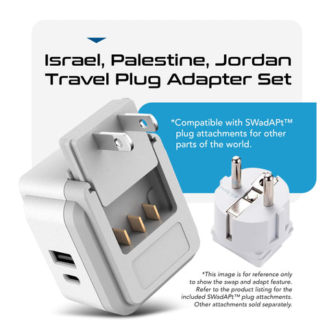 Ceptics compact travel adapter design ready for packing