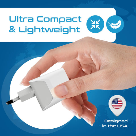 Ceptics CTU-9-9C-PK travel-friendly design with grounded connection for travelers