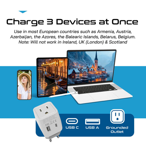 Ceptics CTU-9-9C-PK compatible with France, Germany, Netherlands, Spain, and more