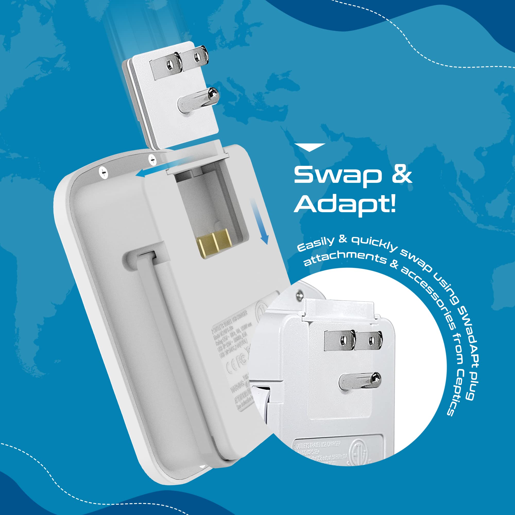 Ceptics WPS-5B 7-in-1 design reduces travel clutter