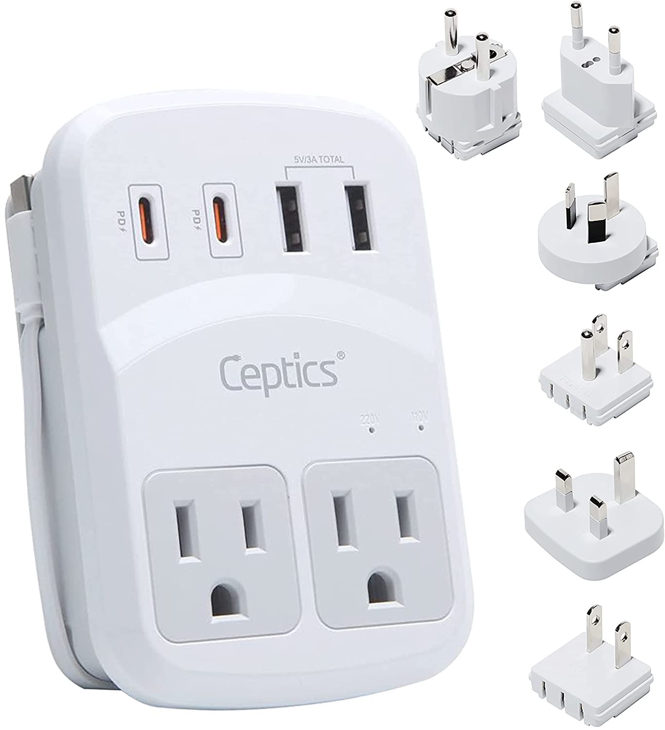 Ceptics WPS-5B front view showing compact travel-ready design