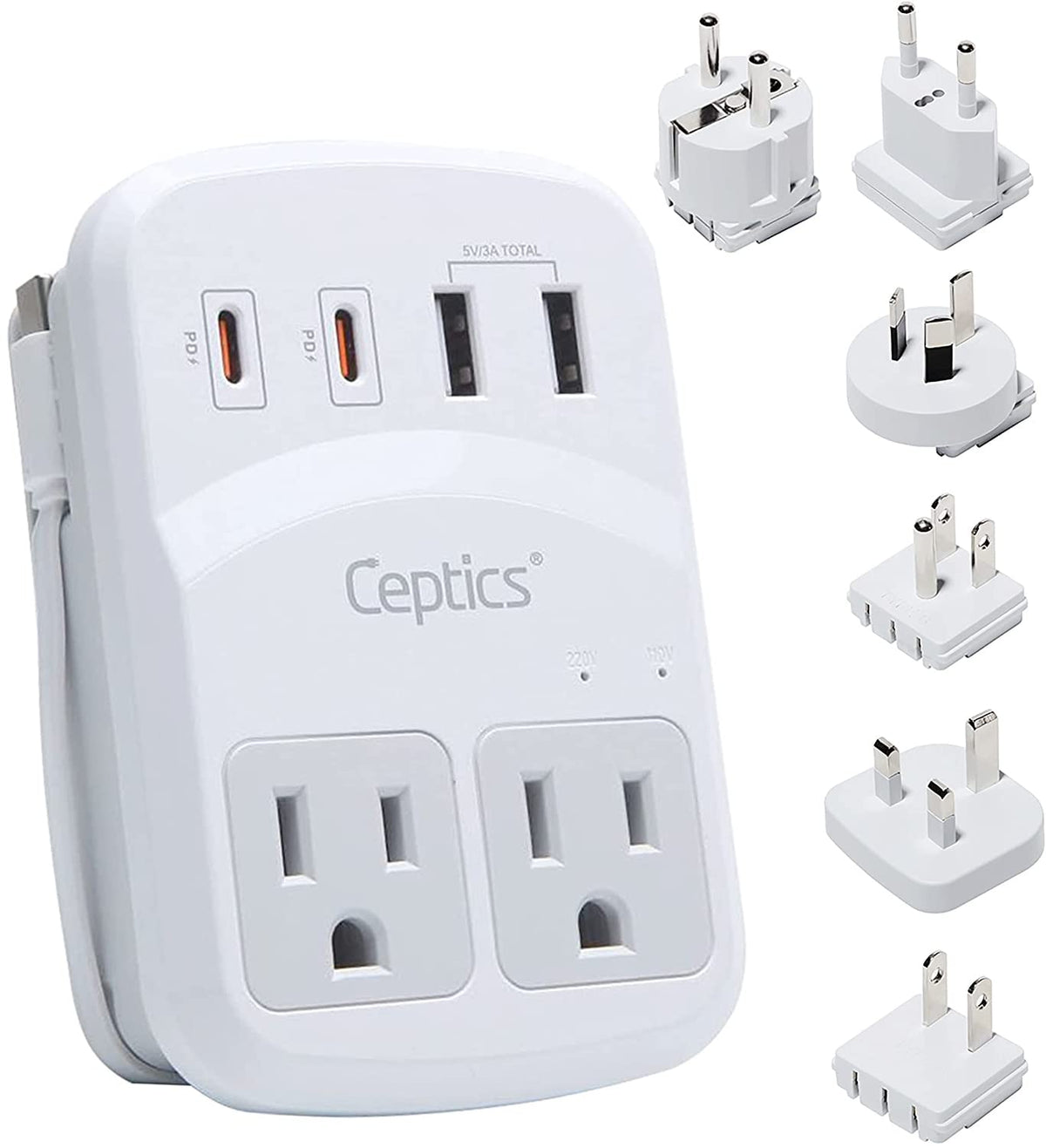 Ceptics WPS-5B front view showing compact travel-ready design