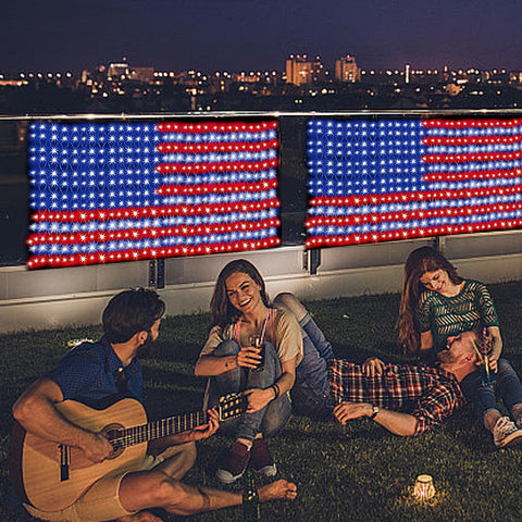 Cerflyer flag lights create dramatic dusk and night displays.