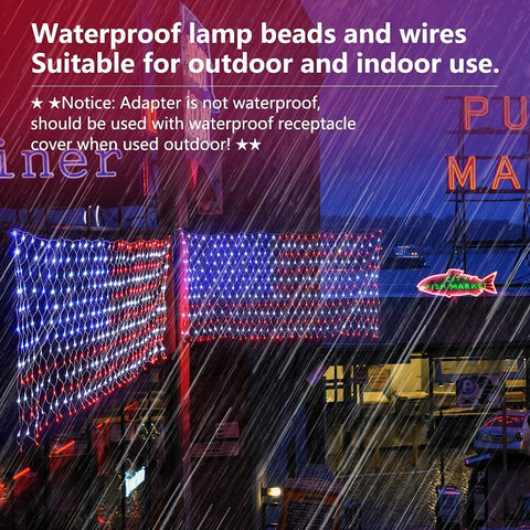 Cerflyer IP45 waterproof flag lights endure rain and snow.