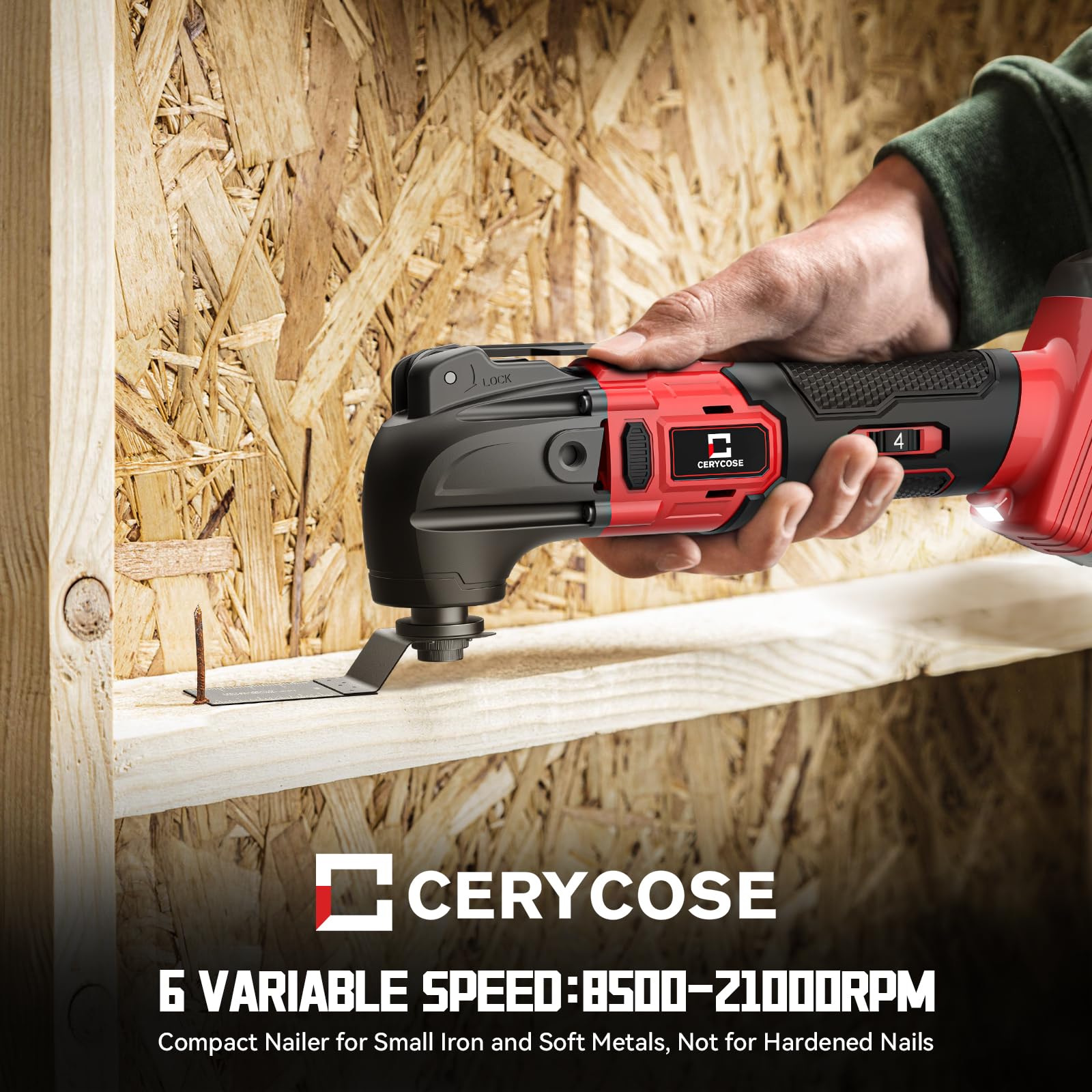 Cerycose all-metal gear case boosts durability on demanding jobs.