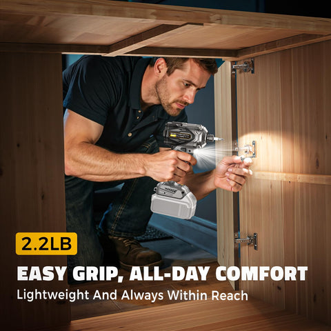 Cerycose built-in LED light illuminates the workspace for precise driving.