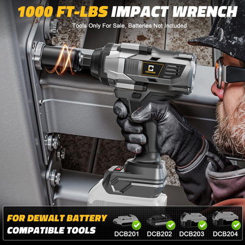 Cerycose cordless impact wrench with brushless motor for longer life and smoother operation.