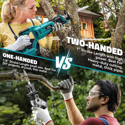 Cerycose saw with 1-inch stroke for faster material removal on tough cuts.