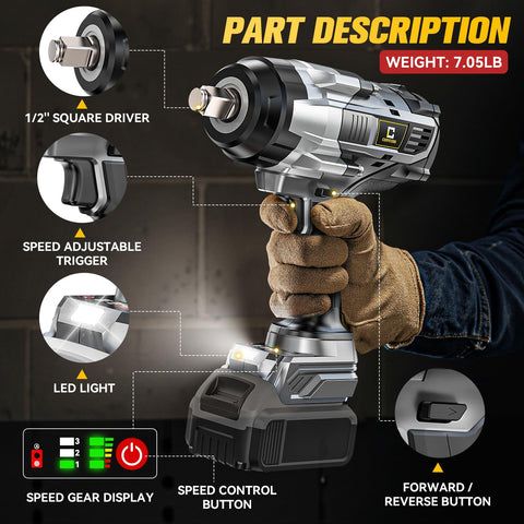 Cerycose multi-functional impact wrench used as drill and screwdriver