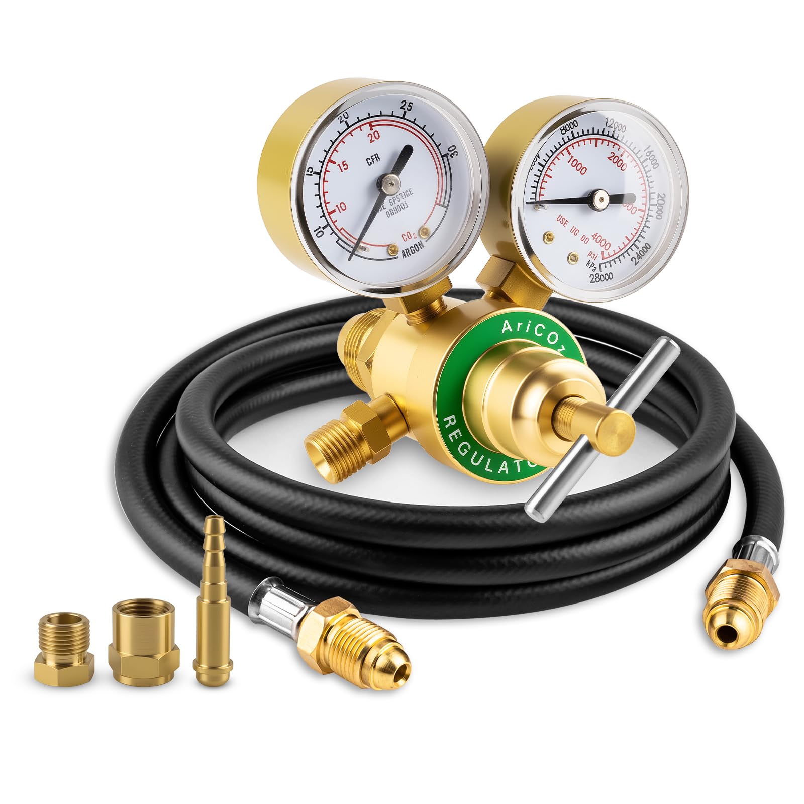 Cesilili Argon Co2 Regulator with dial showing precise gas pressure control