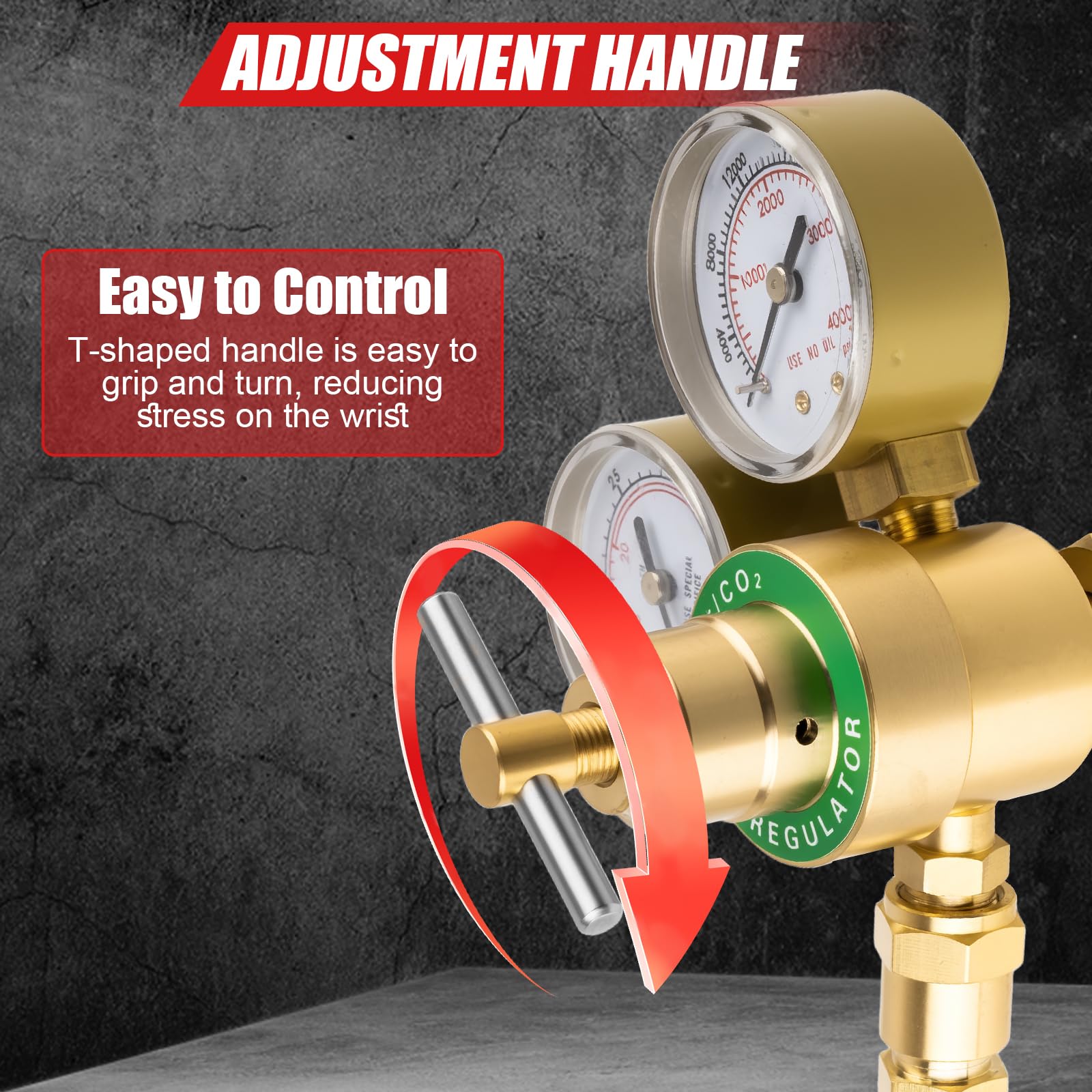 Cesilili brass regulator with multiple connection options for different systems