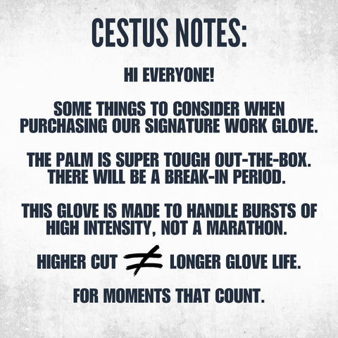 Cestus 3207 sizes from XS to 3XL for all hands