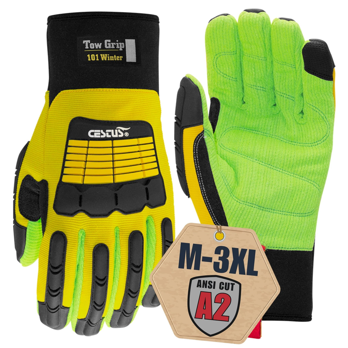 Cestus 5076 winter gloves front view showing insulated warmth for cold conditions