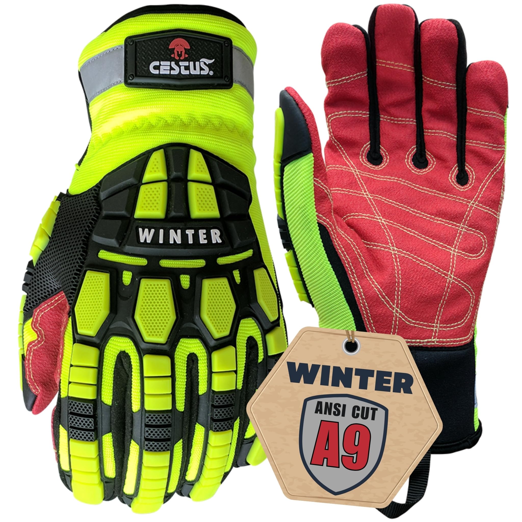 Cestus 5207 palm texture improves grip in cold conditions.