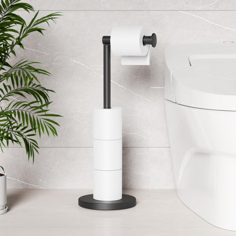 Cesun toilet paper holder stand base ensures added stability with a heavy weighted base.