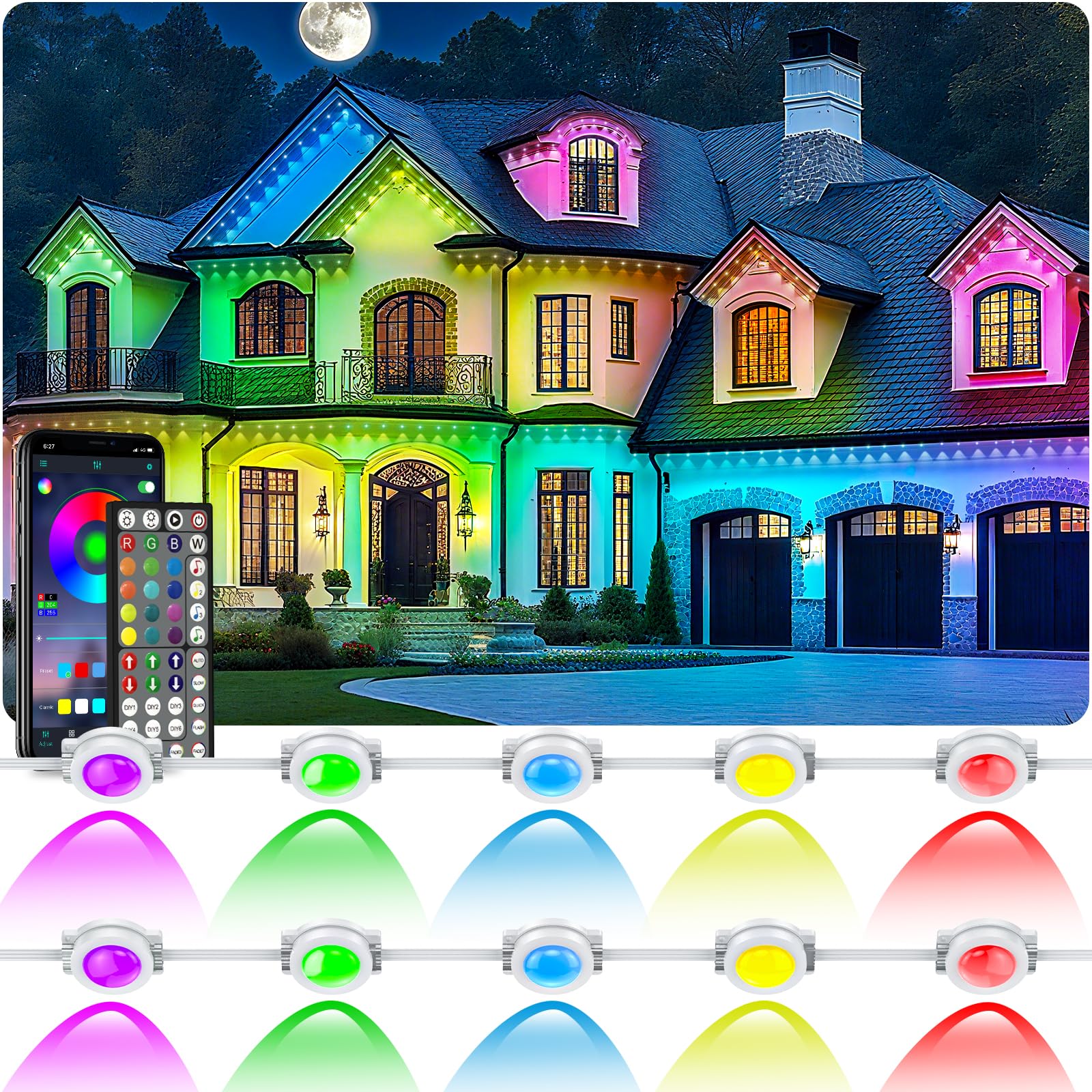 CETELUMA 400ft outdoor lights deliver bright, even illumination for entrances and pathways.
