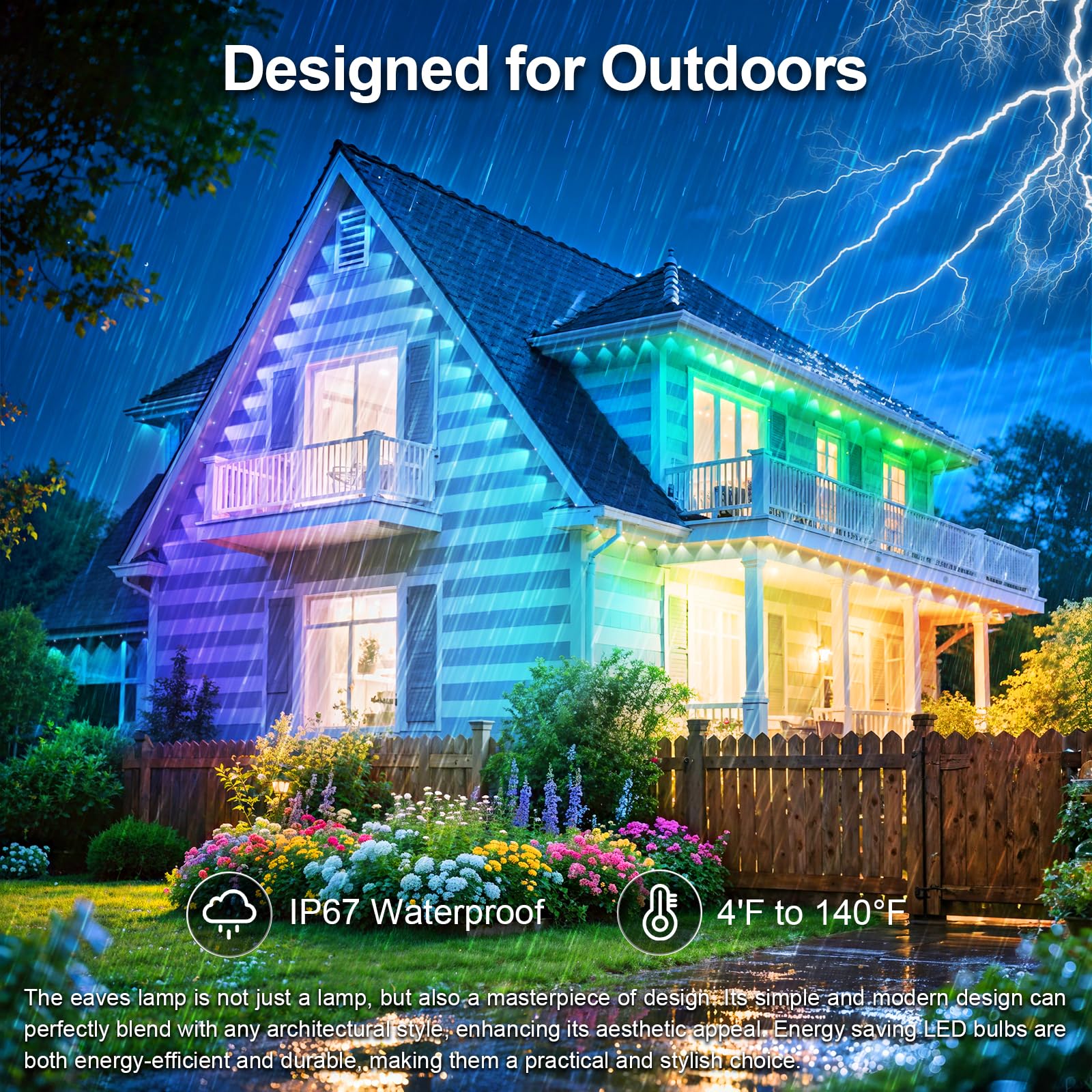 CETELUMA app-controlled lights let you adjust color and brightness with ease.