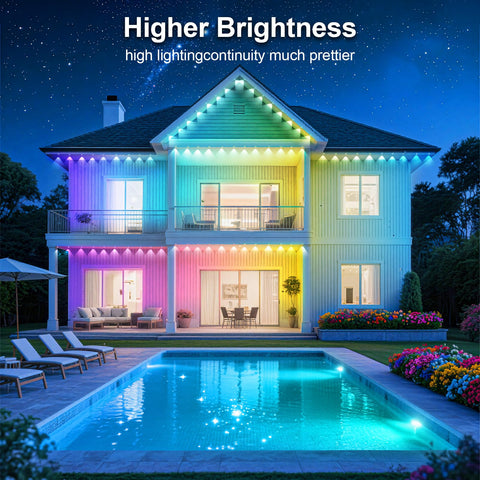 CETELUMA RGB lights with music sync create dynamic outdoor mood for gatherings.