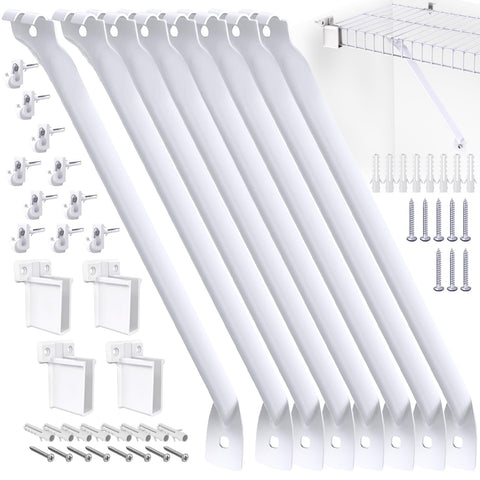 CEVICANT 8-pack 12-inch wire shelf brackets for sturdy storage