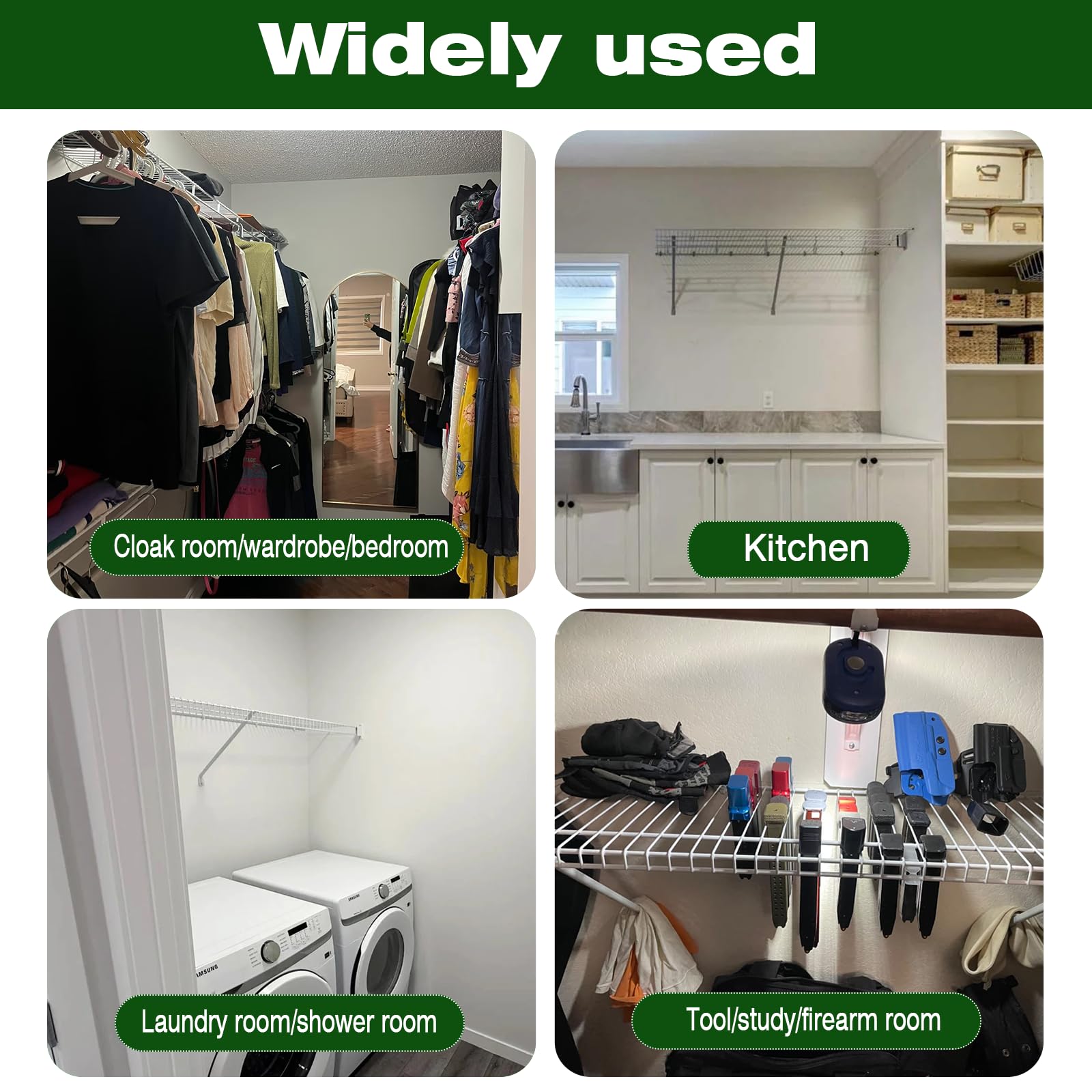 CEVICANT wardrobe organization with durable wire shelf system