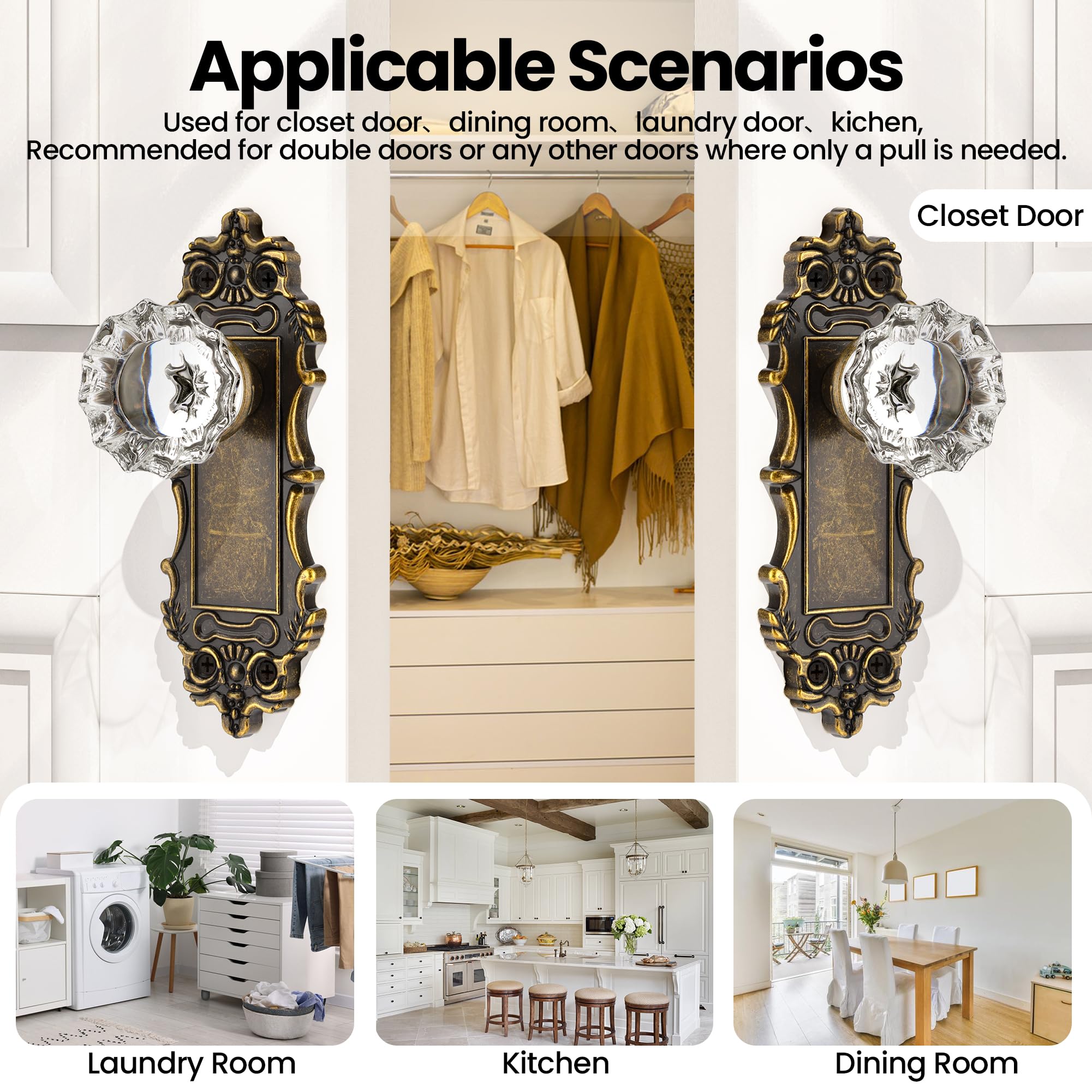 CEYMIO bronze baroque door pulls add timeless elegance to pantry and hallway doors